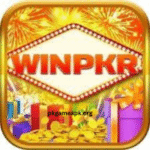 WinPKR Game app showing simple design and rewards.