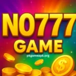 Golden “NO777 Game” logo with colorful rainbow background and glowing gold coins.